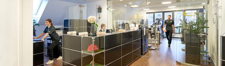 Gelenkreha Physiotherapie Eingangsbereich